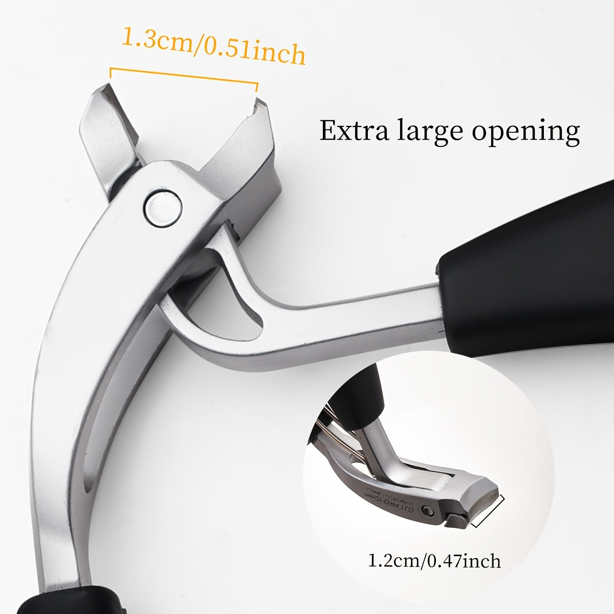 G31 Premium Nail Clippers – Stainless Steel Precision Blade, Wide Jaw for Thick Nails, Anti-Splash Design, Long Handle Cuticle Trimmer