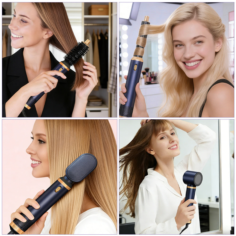 5-in-1 Hair Dryer Brush & Hot Air Styler | Ionic Ceramic Volumizer for Fine Hair