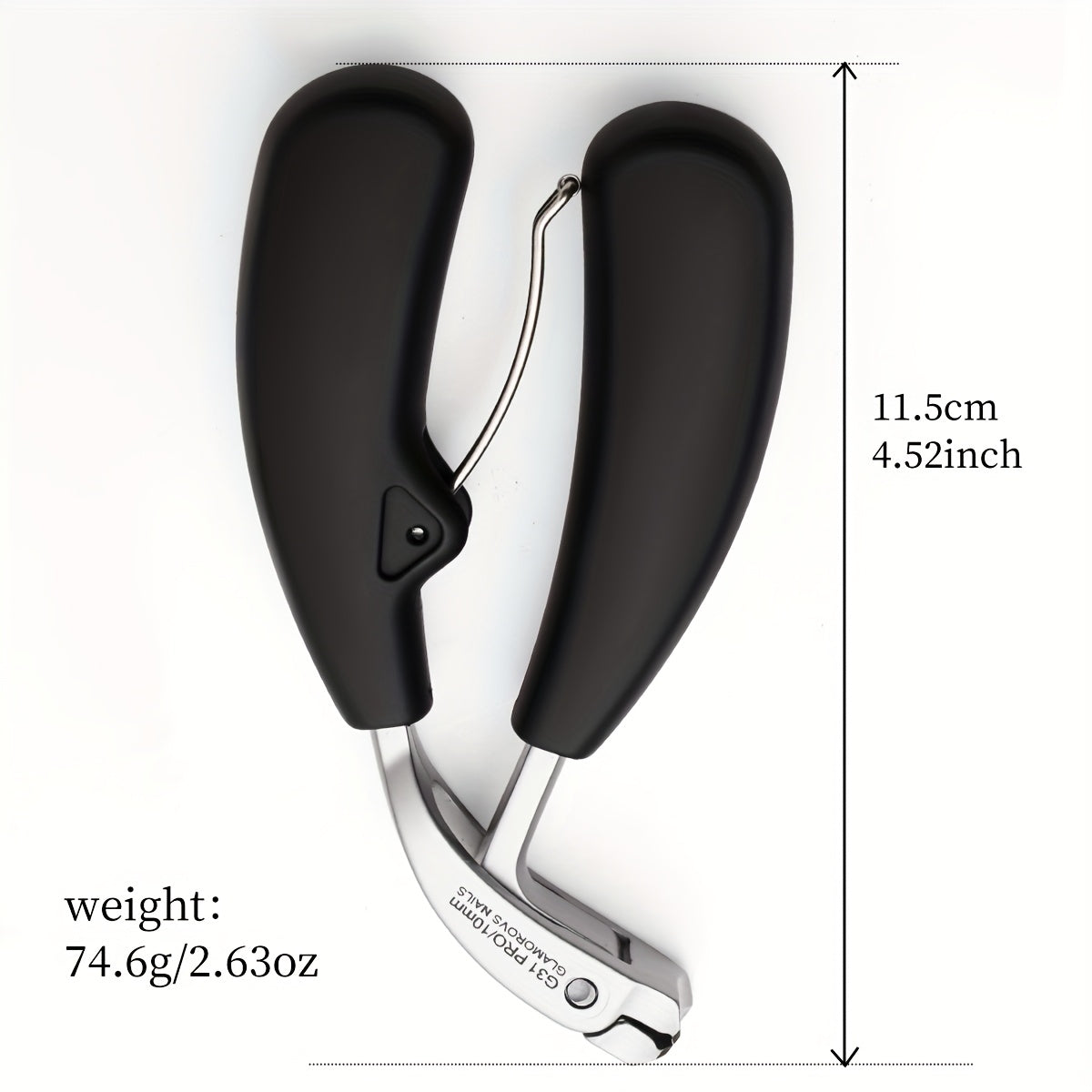 G31 Premium Nail Clippers – Stainless Steel Precision Blade, Wide Jaw for Thick Nails, Anti-Splash Design, Long Handle Cuticle Trimmer