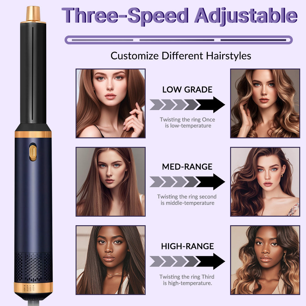 5-in-1 Hair Dryer Brush & Hot Air Styler | Ionic Ceramic Volumizer for Fine Hair