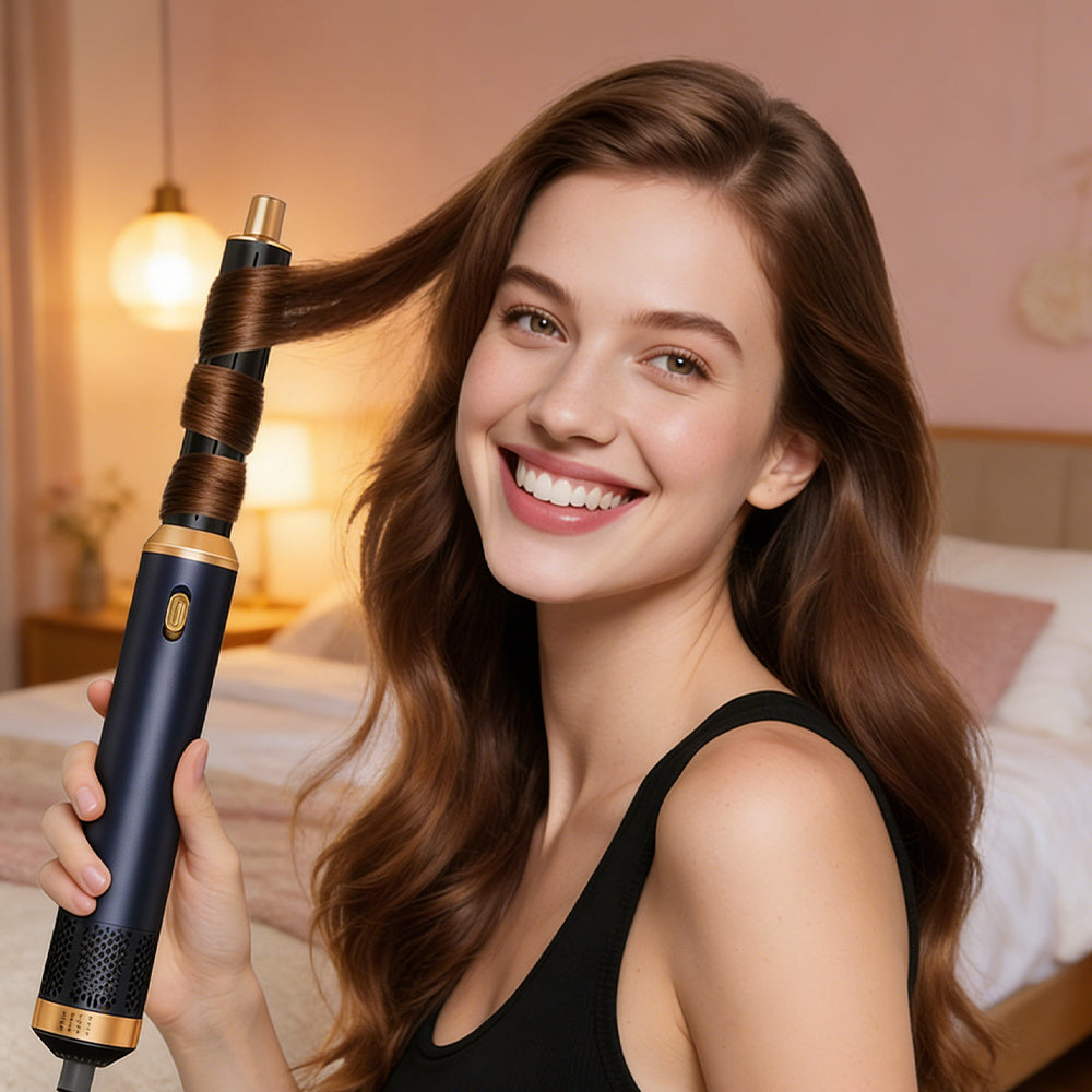 5-in-1 Hair Dryer Brush & Hot Air Styler | Ionic Ceramic Volumizer for Fine Hair