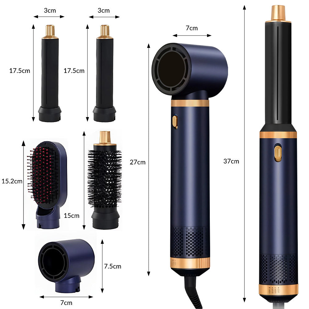 5-in-1 Hair Dryer Brush & Hot Air Styler | Ionic Ceramic Volumizer for Fine Hair