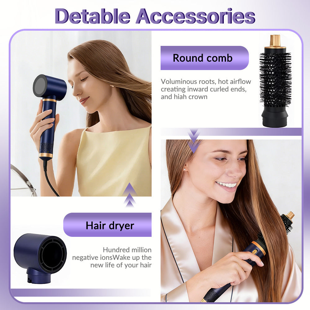 5-in-1 Hair Dryer Brush & Hot Air Styler | Ionic Ceramic Volumizer for Fine Hair