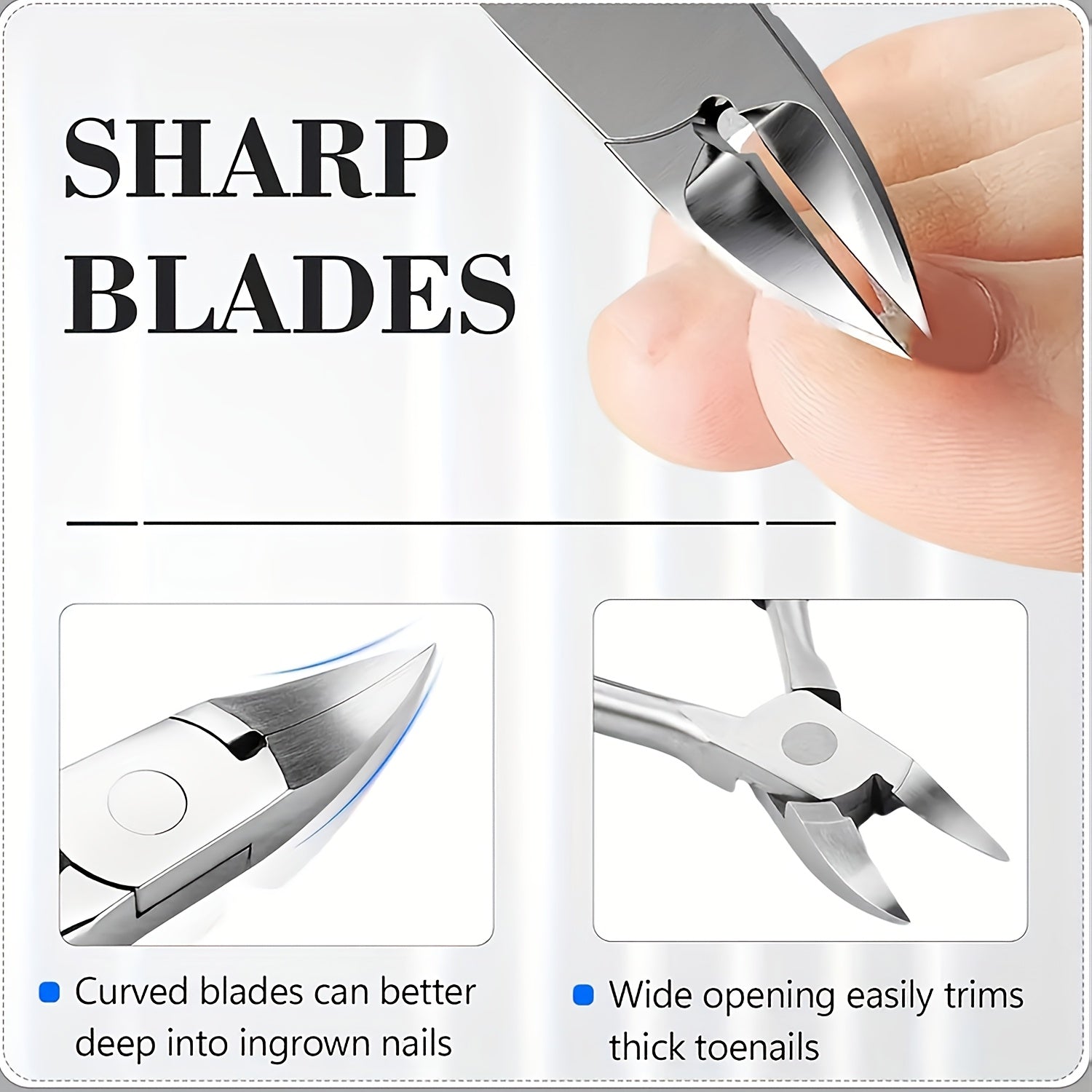 5-Piece Heavy Duty Toenail Clippers Set for Thick & Ingrown Nails | Stainless Steel